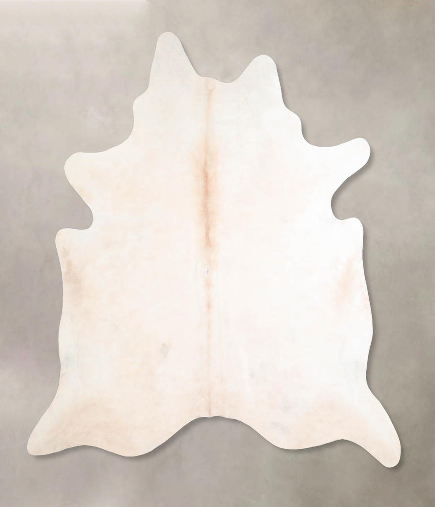 Ivory with Beige X-Large Brazilian Cowhide Rug 6'11"H x 6'5"W #A29813 by Hudson Hides
