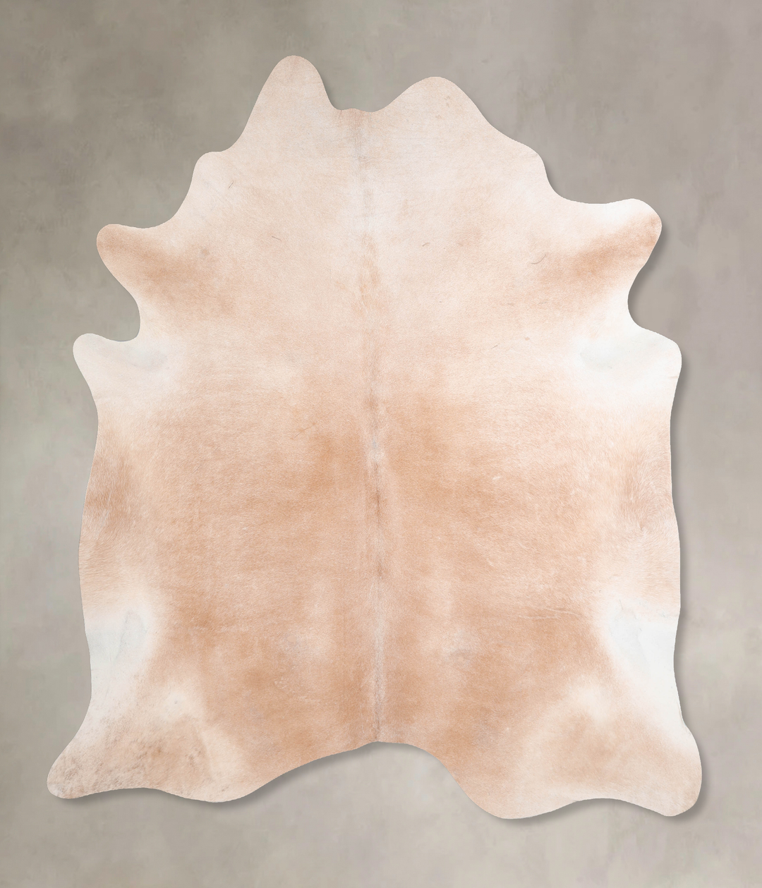 Beige XX-Large Brazilian Cowhide Rug 7'7"H x 6'9"W #A29870 by Hudson H