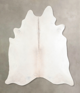 Ivory with Beige XX-Large Brazilian Cowhide Rug 7'10"H x 7'1"W #A29886 by Hudson Hides