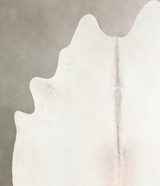 Ivory with Beige XX-Large Brazilian Cowhide Rug 7'10"H x 7'1"W #A29886 by Hudson Hides