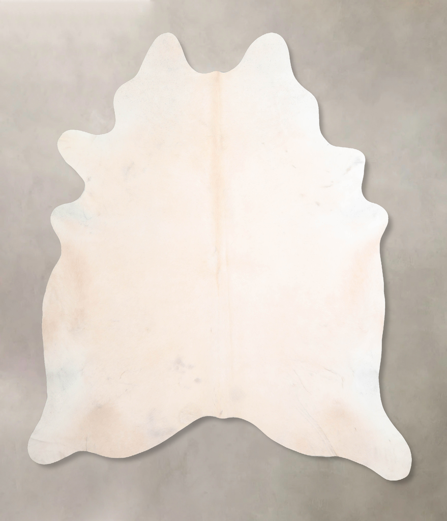 Ivory with Beige X-Large Brazilian Cowhide Rug 7'3"H x 6'7"W #A29891 by Hudson Hides