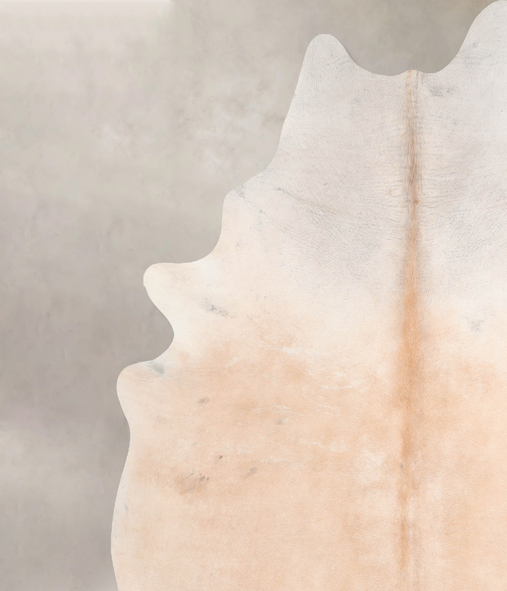 Beige XX-Large Brazilian Cowhide Rug 7'9"H x 6'11"W #A29896 by Hudson Hides