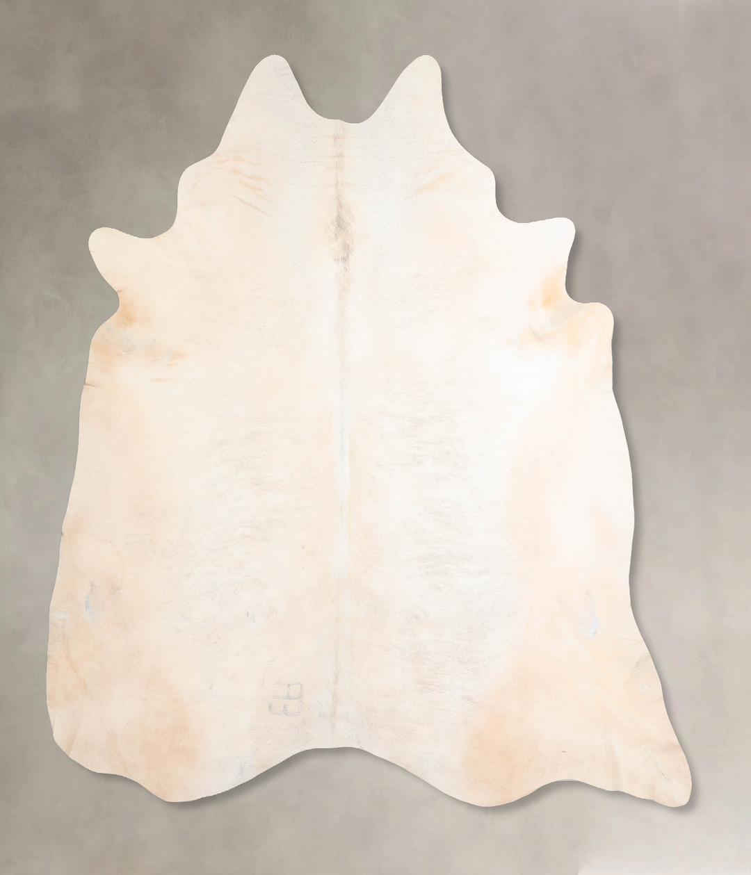 Beige XX-Large Brazilian Cowhide Rug 7'5"H x 7'2"W #A29940 by Hudson H