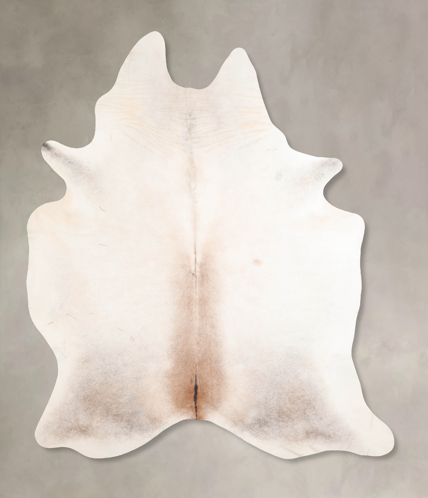 Grey with Beige X-Large Brazilian Cowhide Rug 7'6"H x 6'1"W #A29950 by Hudson Hides
