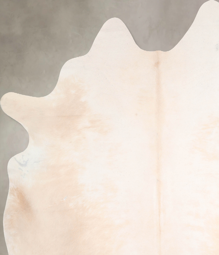 Beige and White XX-Large Brazilian Cowhide Rug 7'10"H x 6'11"W #A29968 by Hudson Hides