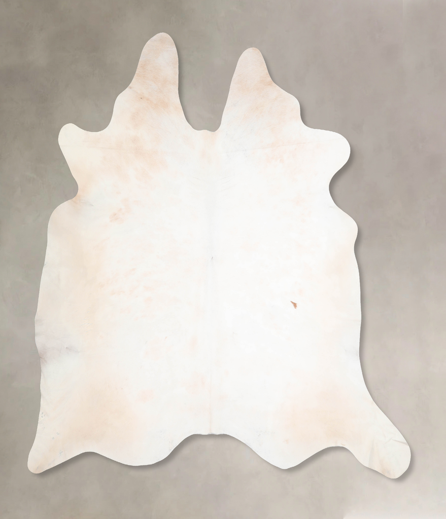 Ivory with Beige XX-Large Brazilian Cowhide Rug 8'2"H x 7'10"W #A29970 by Hudson Hides