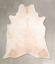 Beige and White XX-Large Brazilian Cowhide Rug 7'11"H x 7'6"W #A30007 by Hudson Hides