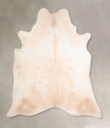 Beige and White XX-Large Brazilian Cowhide Rug 7'11"H x 7'6"W #A30007 by Hudson Hides