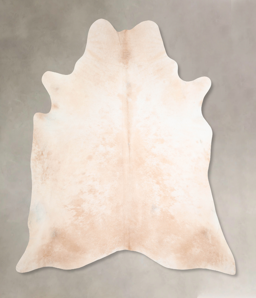 Beige and White XX-Large Brazilian Cowhide Rug 7'11"H x 7'6"W #A30007 by Hudson Hides