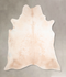 Beige and White XX-Large Brazilian Cowhide Rug 7'11