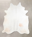 Ivory with Beige XX-Large Brazilian Cowhide Rug 7'10"H x 6'11"W #A30014 by Hudson Hides