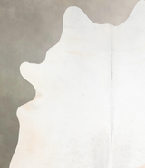Ivory with Beige XX-Large Brazilian Cowhide Rug 7'10"H x 6'11"W #A30014 by Hudson Hides