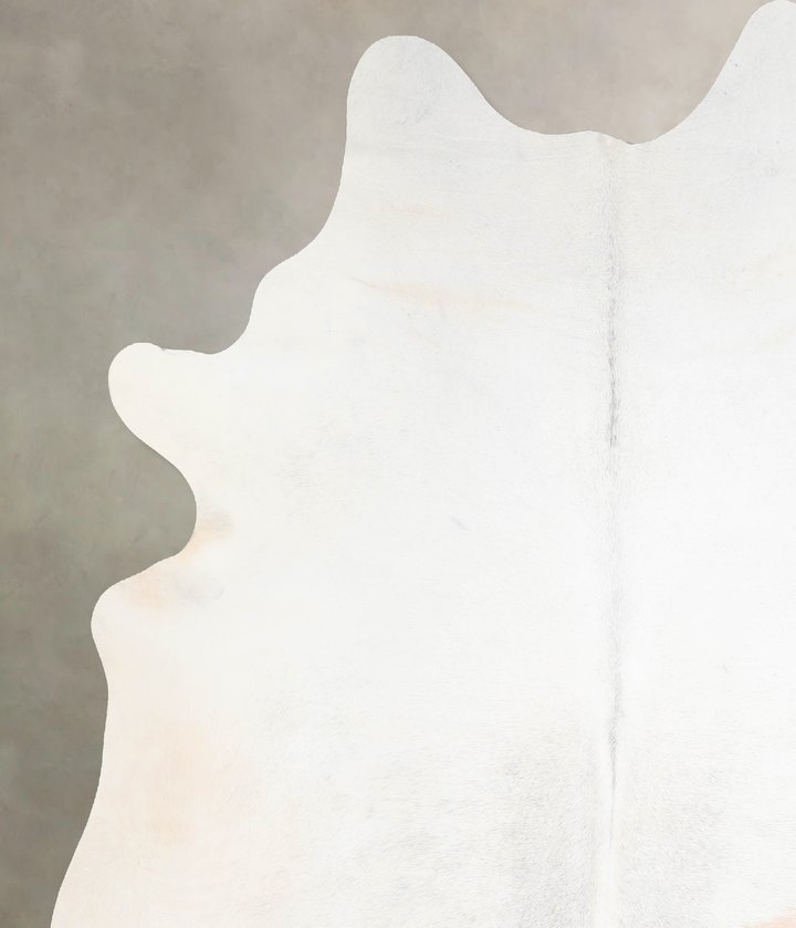 Ivory with Beige XX-Large Brazilian Cowhide Rug 7'10"H x 6'11"W #A30014 by Hudson Hides