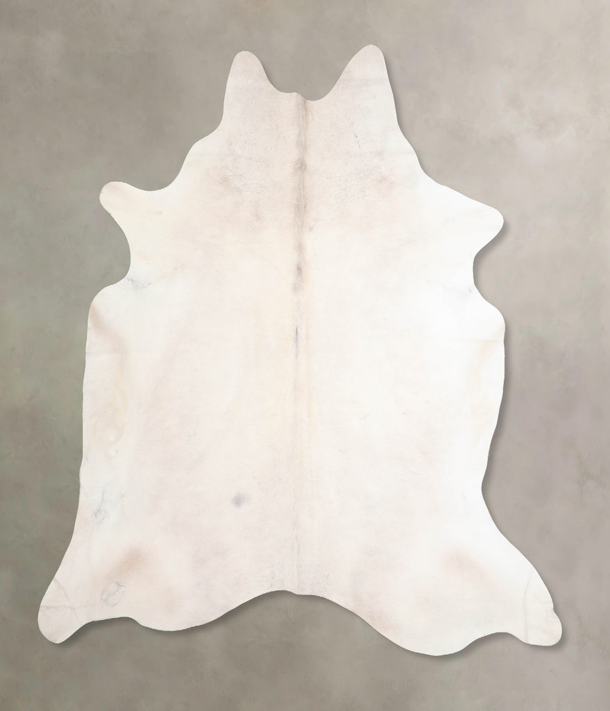 Ivory with Beige XX-Large Brazilian Cowhide Rug 7'6"H x 7'2"W #A30017 by Hudson Hides