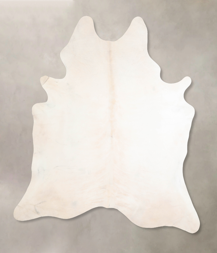 Ivory with Beige X-Large Brazilian Cowhide Rug 7'7"H x 6'3"W #A30021 by Hudson Hides