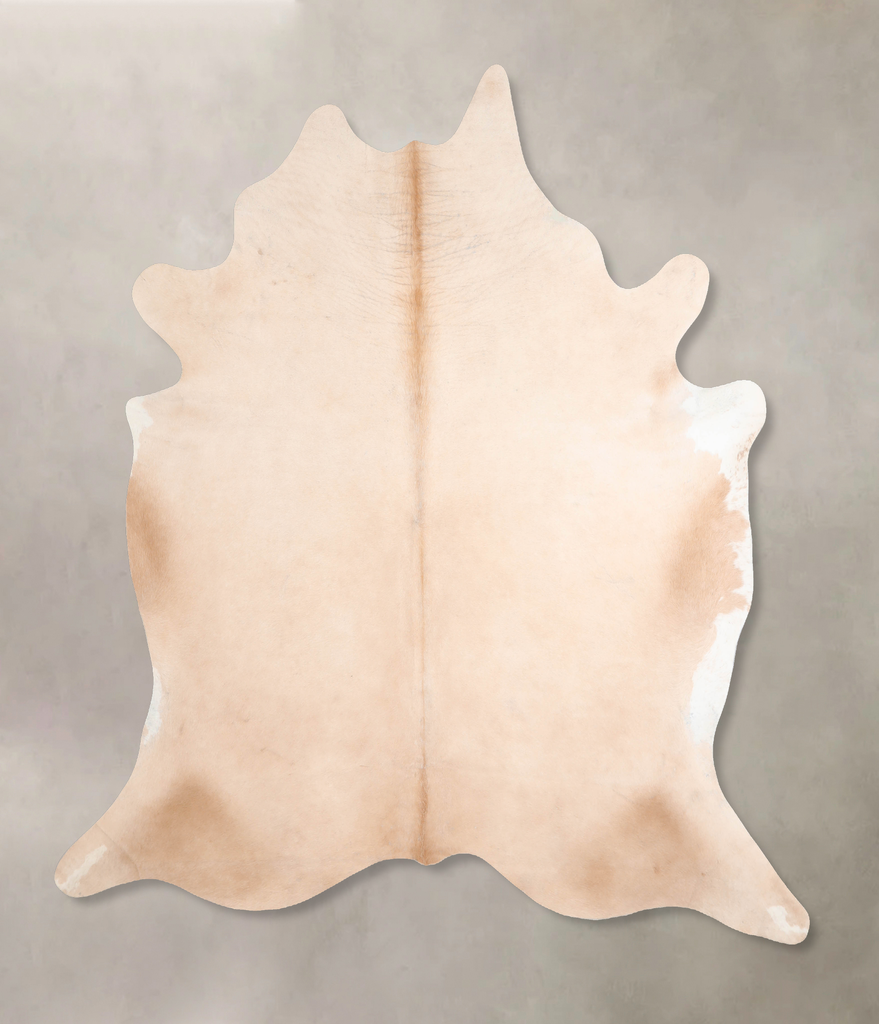 Beige XX-Large Brazilian Cowhide Rug 7'6"H x 6'11"W #A30026 by Hudson Hides
