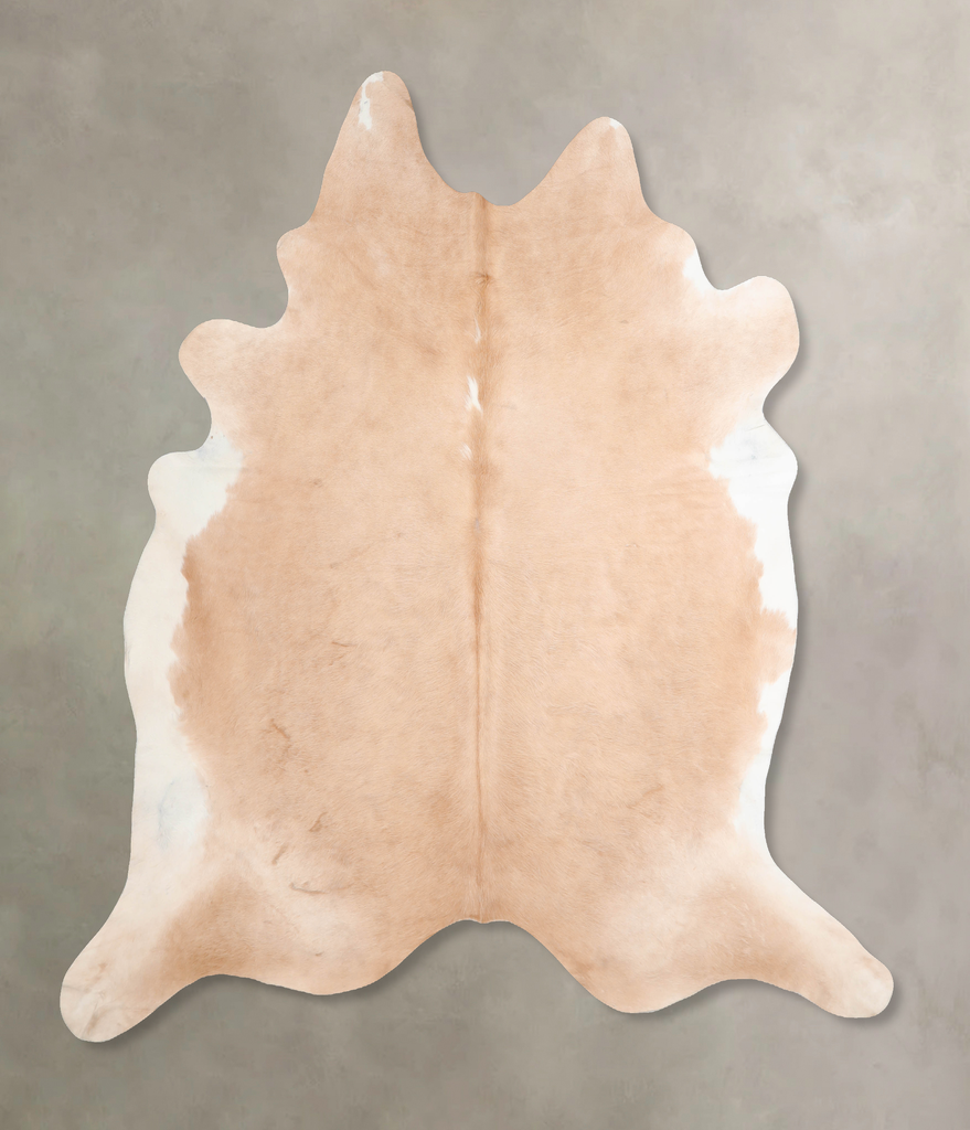 Beige XX-Large Brazilian Cowhide Rug 7'6"H x 7'0"W #A30030 by Hudson Hides