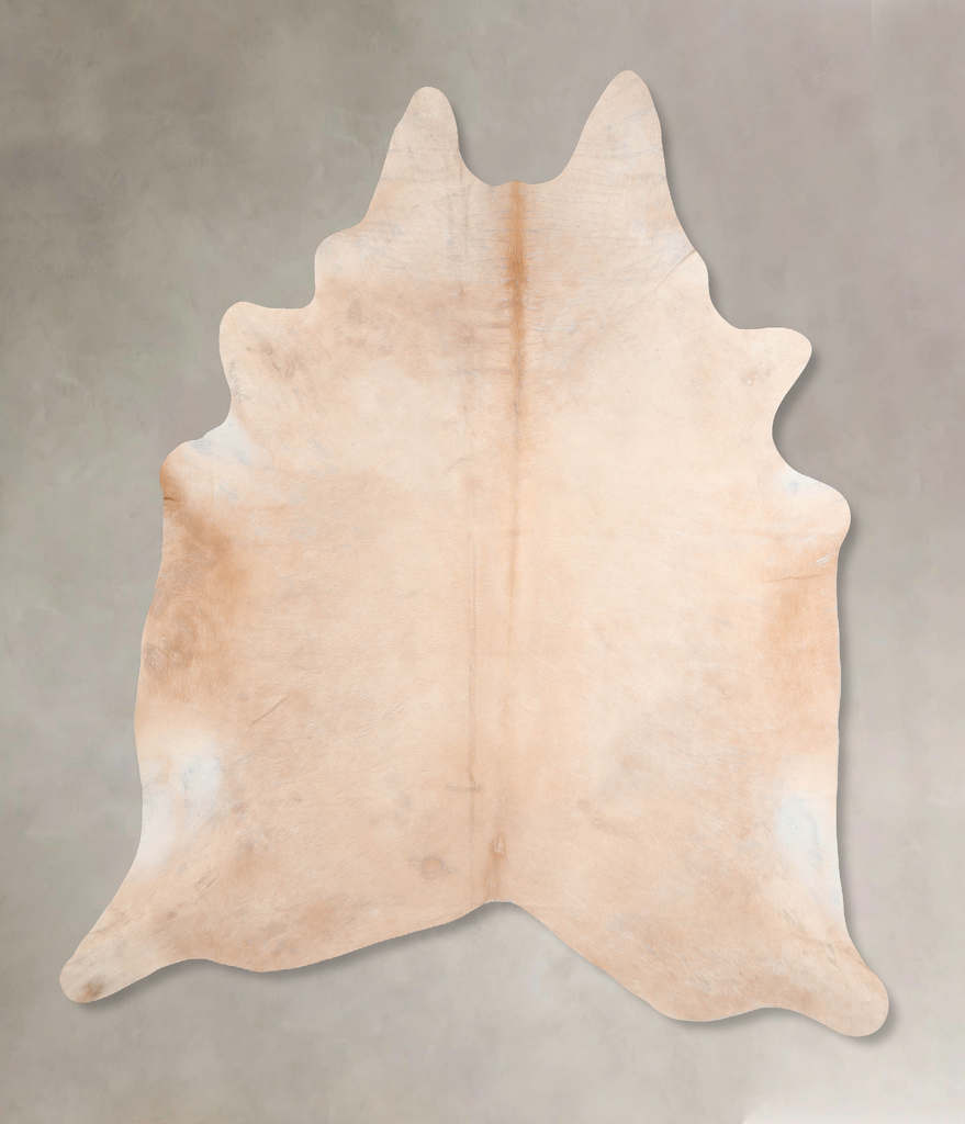 Beige XX-Large Brazilian Cowhide Rug 7'7"H x 6'11"W #A30136 by Hudson Hides