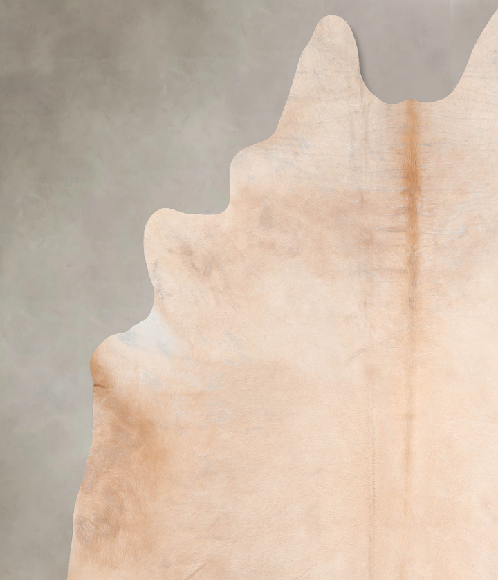 Beige XX-Large Brazilian Cowhide Rug 7'7"H x 6'11"W #A30136 by Hudson Hides