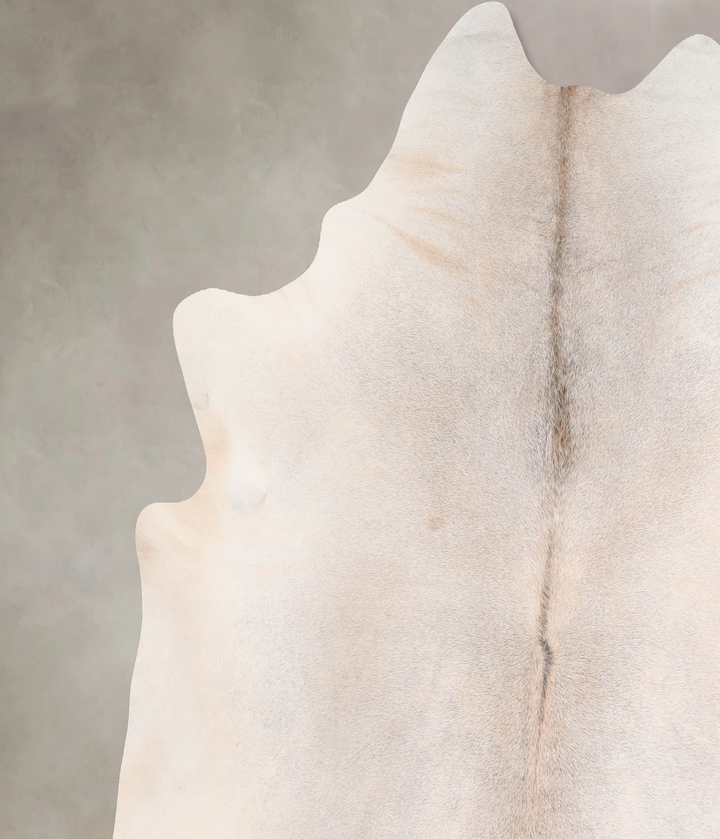 Grey with Beige XX-Large Brazilian Cowhide Rug 7'10"H x 7'0"W #A30145 by Hudson Hides