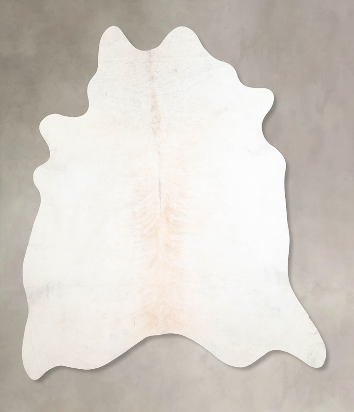 Ivory with Beige XX-Large Brazilian Cowhide Rug 7'5"H x 7'0"W #A30147 by Hudson Hides