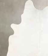Ivory with Beige XX-Large Brazilian Cowhide Rug 7'10"H x 6'7"W #A30188 by Hudson Hides