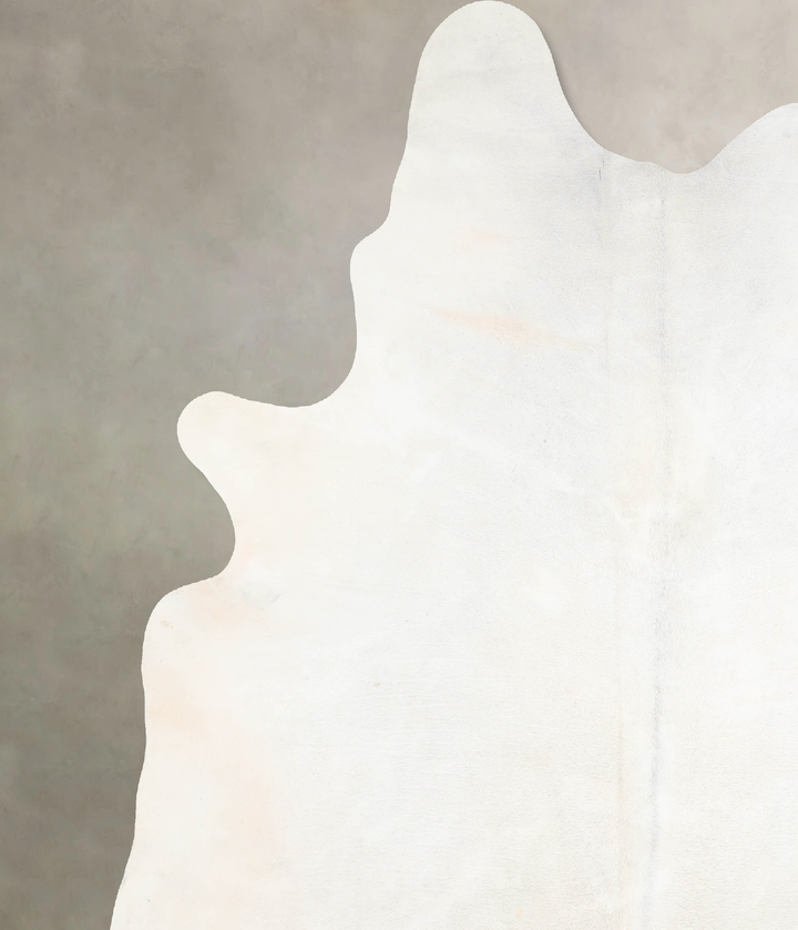 Ivory with Beige XX-Large Brazilian Cowhide Rug 7'10"H x 6'7"W #A30188 by Hudson Hides