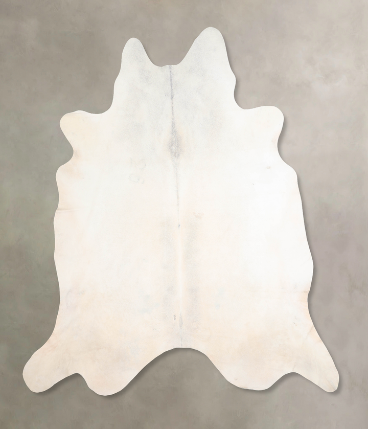 Ivory with Beige XX-Large Brazilian Cowhide Rug 8'1"H x 8'2"W #A30209 by Hudson Hides
