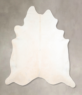 Ivory with Beige XX-Large Brazilian Cowhide Rug 7'11"H x 7'6"W #A30227 by Hudson Hides
