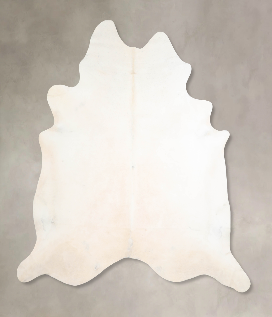 Ivory with Beige XX-Large Brazilian Cowhide Rug 7'11"H x 7'6"W #A30227 by Hudson Hides