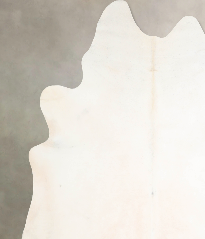 Ivory with Beige XX-Large Brazilian Cowhide Rug 7'11"H x 7'6"W #A30227 by Hudson Hides