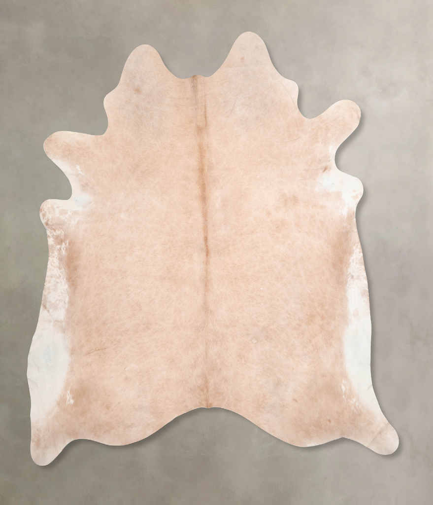 Beige XX-Large Brazilian Cowhide Rug 7'3"H x 7'3"W #A30240 by Hudson Hides