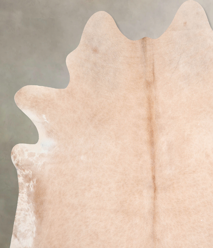 Beige XX-Large Brazilian Cowhide Rug 7'3"H x 7'3"W #A30240 by Hudson Hides