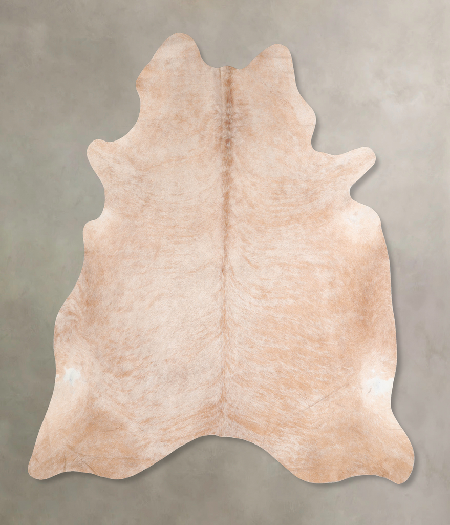 Beige X-Large Brazilian Cowhide Rug 7'2"H x 6'10"W #A30246 by Hudson Hides