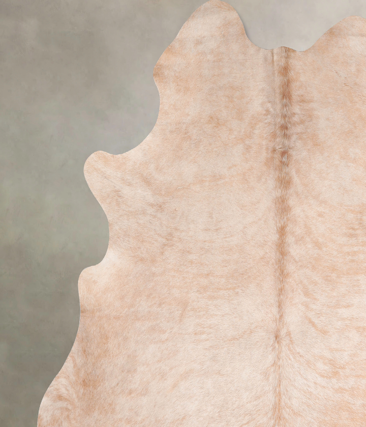 Beige X-Large Brazilian Cowhide Rug 7'2"H x 6'10"W #A30246 by Hudson Hides