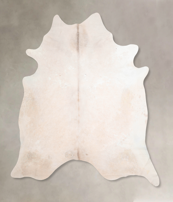 Ivory with Beige XX-Large Brazilian Cowhide Rug 8'0"H x 7'5"W #A30300 by Hudson Hides