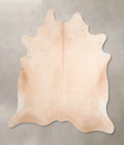 Beige XX-Large Brazilian Cowhide Rug 7'8"H x 7'0"W #A30336 by Hudson Hides