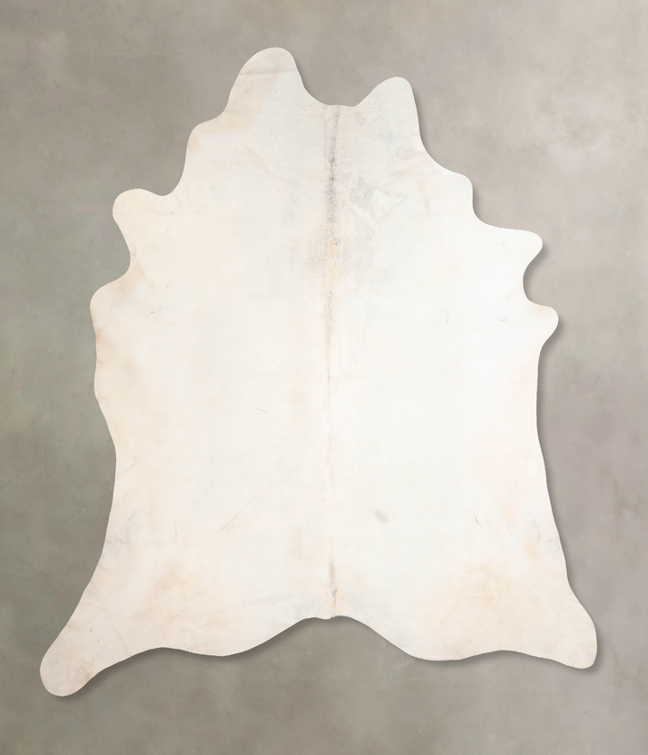Ivory with Beige XX-Large Brazilian Cowhide Rug 8'6"H x 7'9"W #A30342 by Hudson Hides