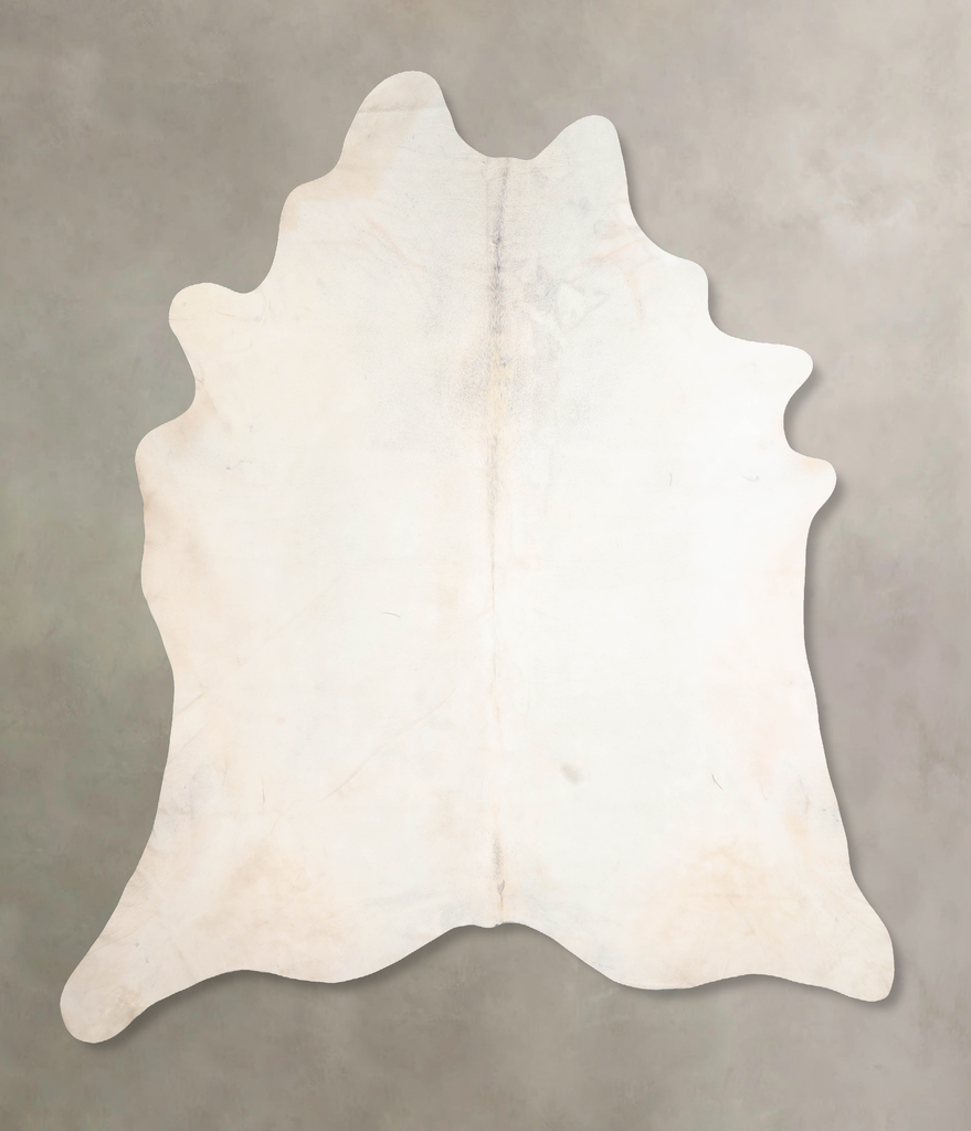 Ivory with Beige XX-Large Brazilian Cowhide Rug 8'6"H x 7'9"W #A30342 by Hudson Hides