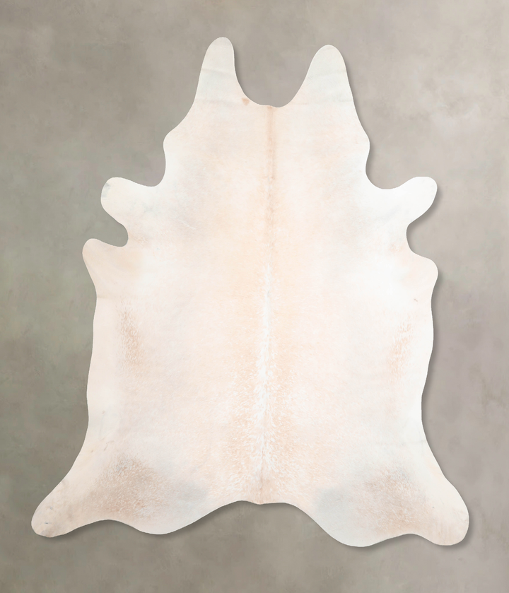 Ivory with Beige XX-Large Brazilian Cowhide Rug 7'9"H x 7'0"W #A30343 by Hudson Hides