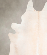 Ivory with Beige XX-Large Brazilian Cowhide Rug 7'9"H x 7'0"W #A30343 by Hudson Hides