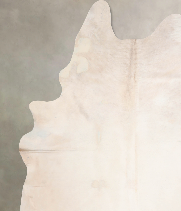 Ivory with Beige XX-Large Brazilian Cowhide Rug 7'6"H x 6'9"W #A30349 by Hudson Hides