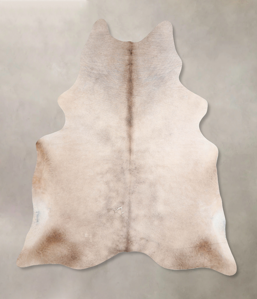 Champagne X-Large Brazilian Cowhide Rug 7'1"H x 6'2"W #A30353 by Hudson Hides