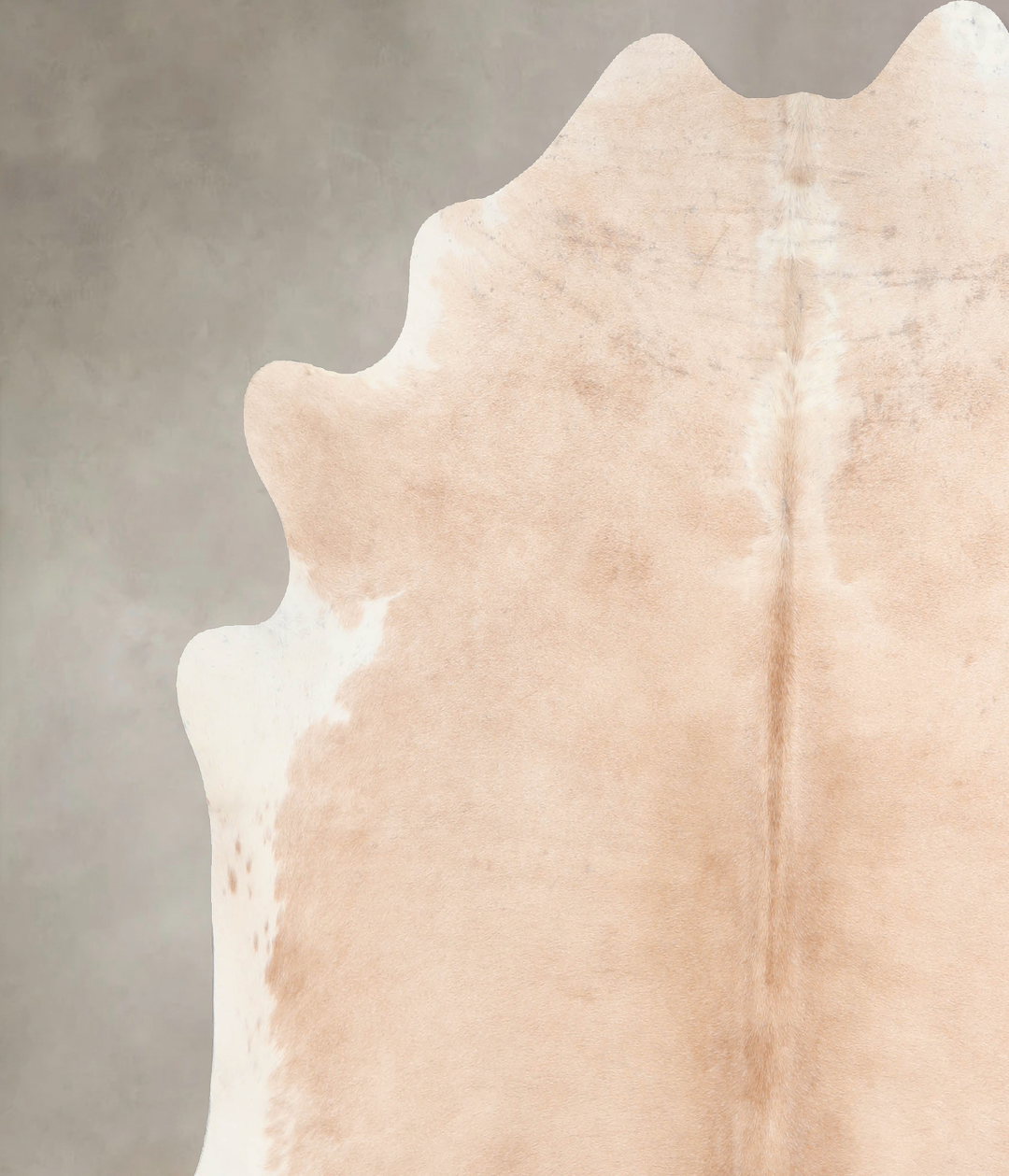 Beige and White X-Large Brazilian Cowhide Rug 6'8"H x 6'9"W #A30361 by