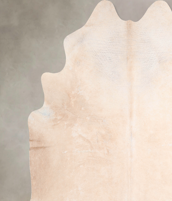 Beige XX-Large Brazilian Cowhide Rug 7'9"H x 7'8"W #A30384 by Hudson Hides