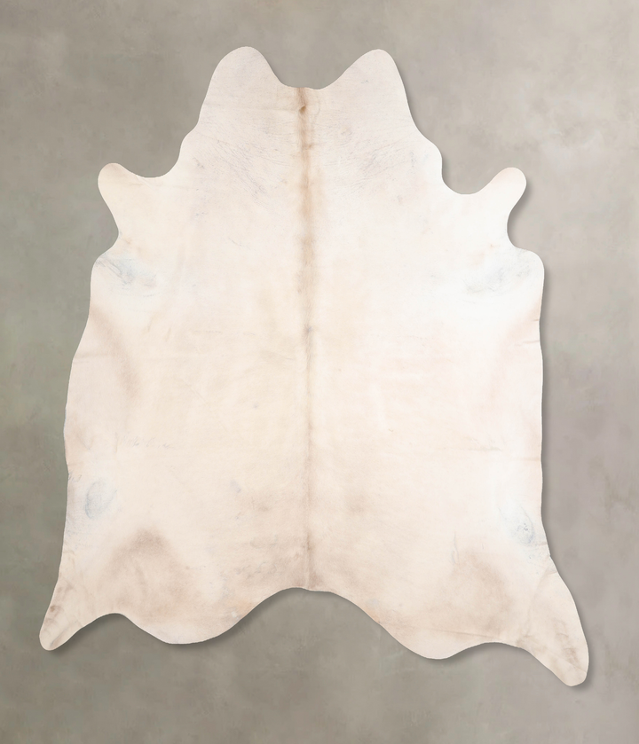 Ivory with Beige XX-Large Brazilian Cowhide Rug 8'4"H x 7'6"W #A30409 by Hudson Hides