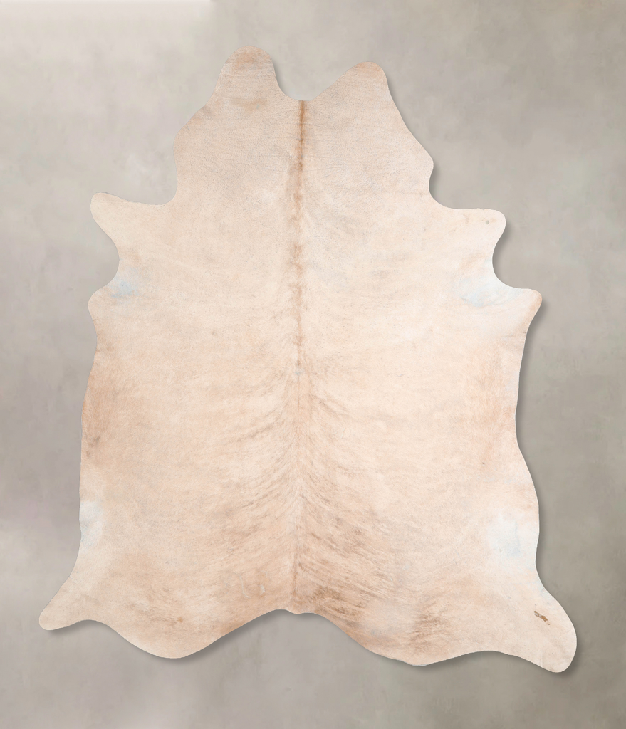 Beige XX-Large Brazilian Cowhide Rug 7'10"H x 6'9"W #A30411 by Hudson Hides