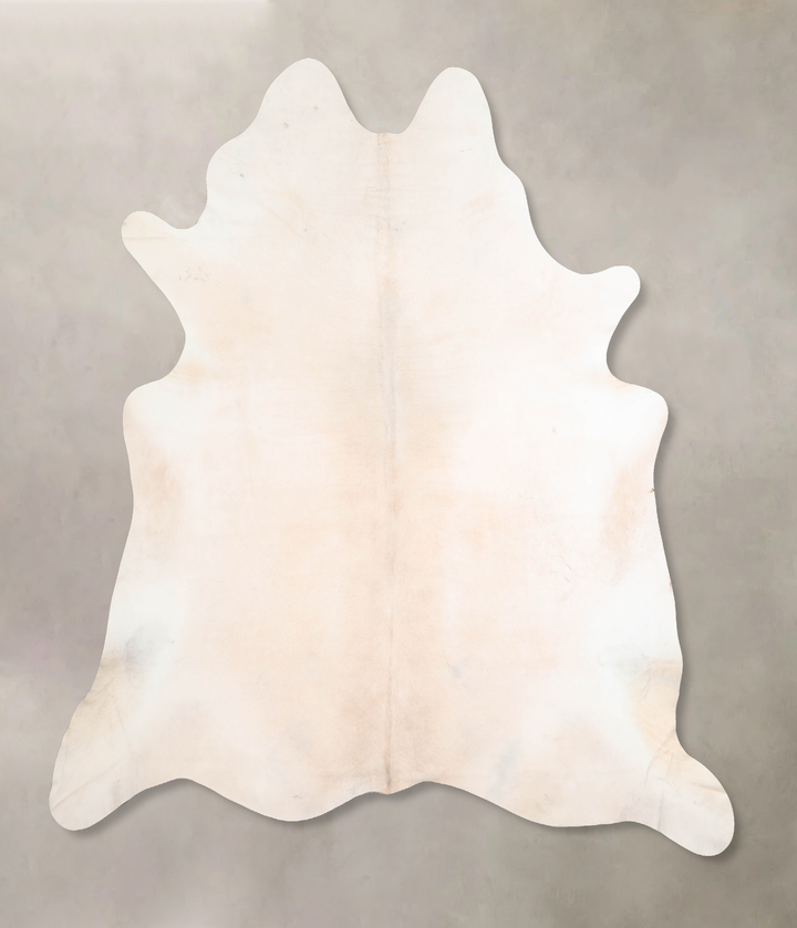 Ivory with Beige XX-Large Brazilian Cowhide Rug 7'10"H x 7'8"W #A30425 by Hudson Hides