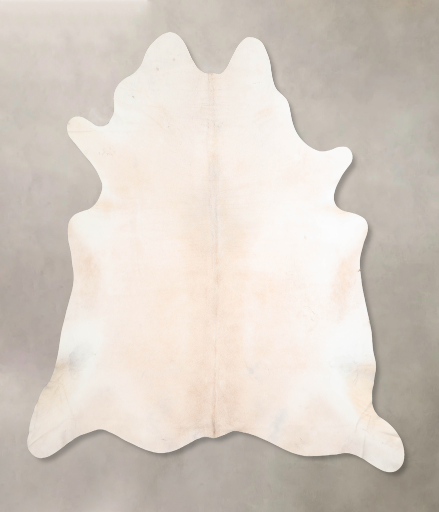 Ivory with Beige XX-Large Brazilian Cowhide Rug 7'10"H x 7'8"W #A30425 by Hudson Hides