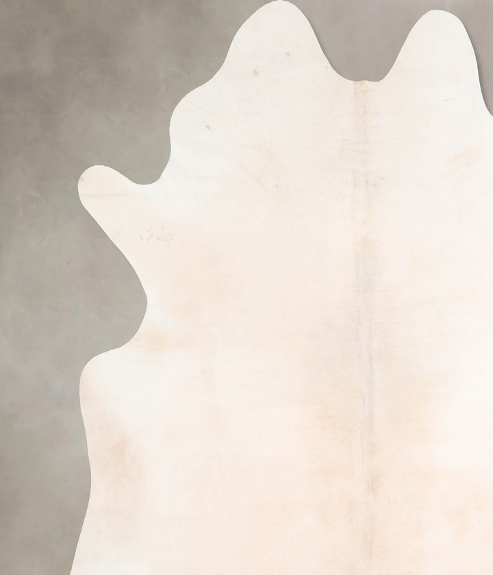 Ivory with Beige XX-Large Brazilian Cowhide Rug 7'10"H x 7'8"W #A30425 by Hudson Hides